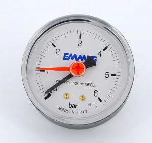 Манометр аксиальный 1/4" 63 мм EMMETI 6 бар