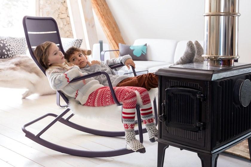 Fermob Садовое кресло-качалка из алюминия с подлокотниками Luxembourg 4166 - Вид №1