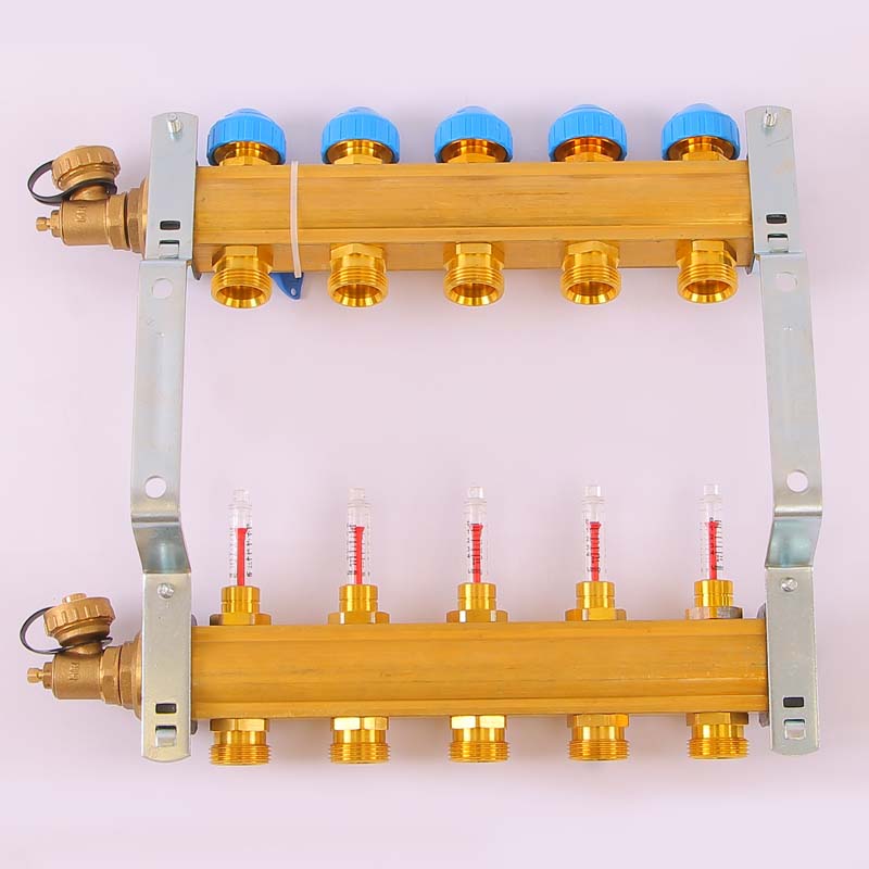 Коллекторная группа HKV/T с термостатическими вентилями и расходомерами WATTS Ind 1"x3/4"ЕК 5 выходов 10004199 - Вид №5