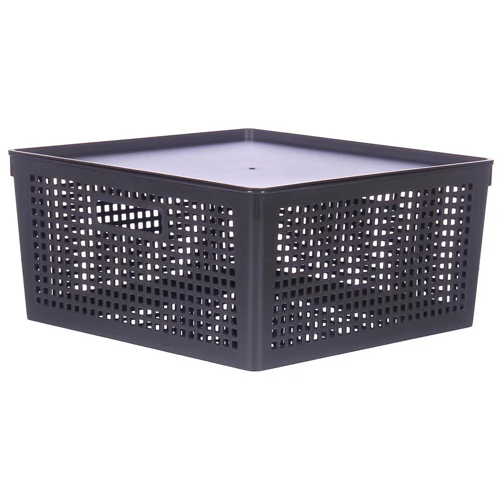 Лоток 31x31x15 см пластик с крышкой цвет коричневый 82015441 STLM-2142920 Santreyd  - Вид №1