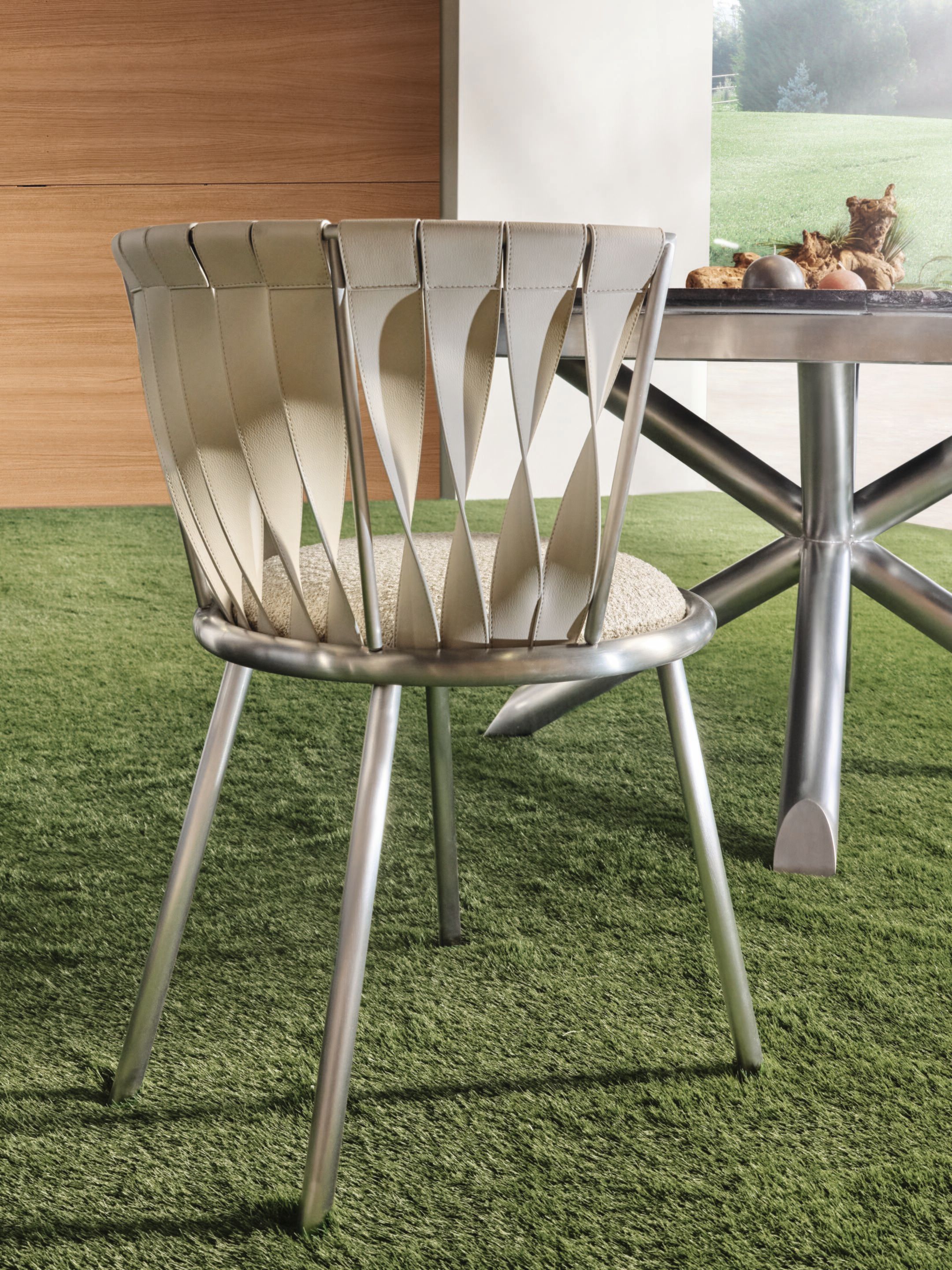 Стул из нержавеющей стали с мягким сиденьем Cantori ARCH-00114875 - Вид №3