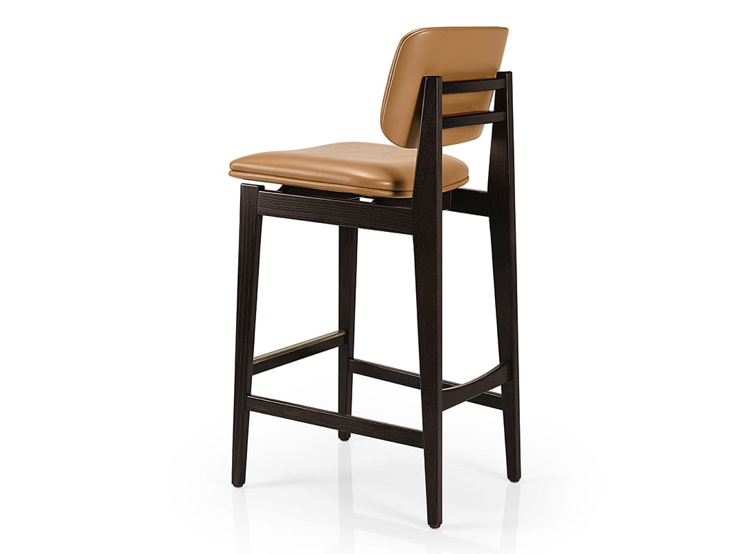 Кожаный барный стул с подставкой для ног More Contract Shanna ARCH-00007437