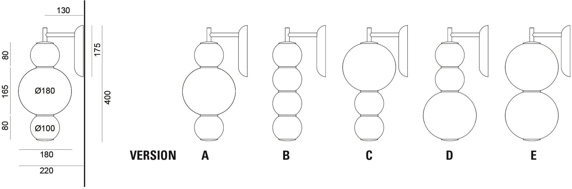 Formagenda Настенный светильник из светодиодного стекла с диммером Pearls sun-id-1461593 - Вид №33