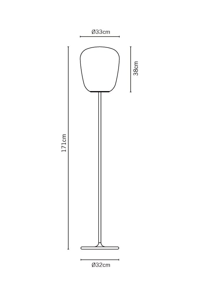Стеклянная люминесцентная галогенная напольная лампа Fabbian Lumi Baka ARCH-00022958 - Вид №3