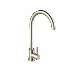 Orange Steel M99-005ni однозахватный смеситель для кухни с высоким поворотным изливом. Цвет: никель. Хром