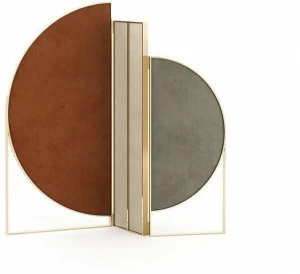 Domkapa Бархатный экран и структура из стали, полированной золотом  Dkm7