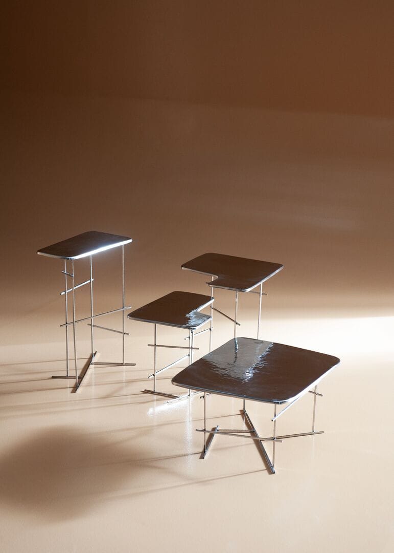 Журнальный столик из нержавеющей стали Baxter COPENAGHEN ARCH-00000051 - Вид №1