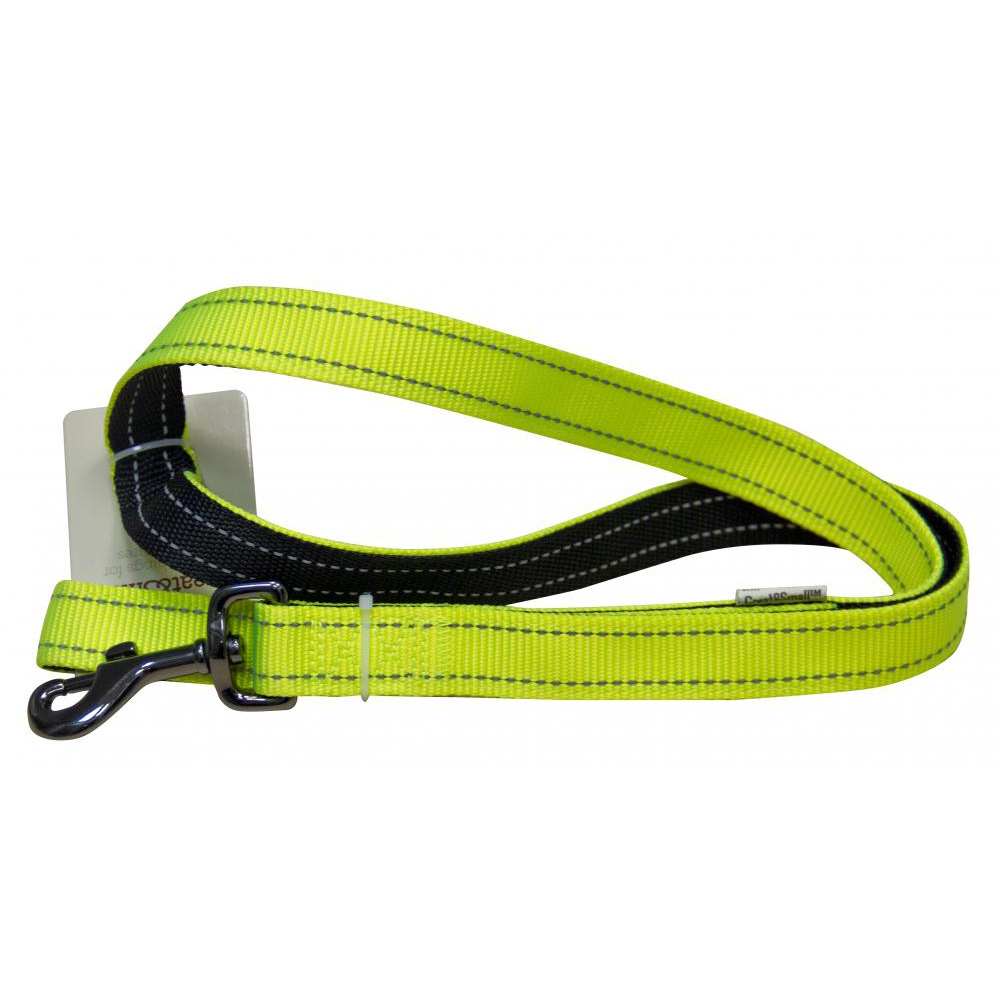 ПР0043678 Поводок для собак со светоотражающей отстрочкой 10х1200мм сигнальный Great&Small 