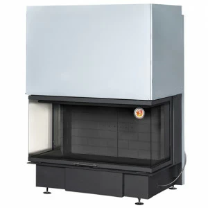 Каминная топка Экокамин Дельта 1200B принт с черным шамотом