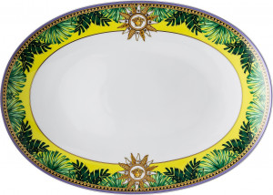 10660719 Rosenthal Versace Блюдо овальное Rosenthal Versace Мир джунглей 33см, фарфор Фарфор