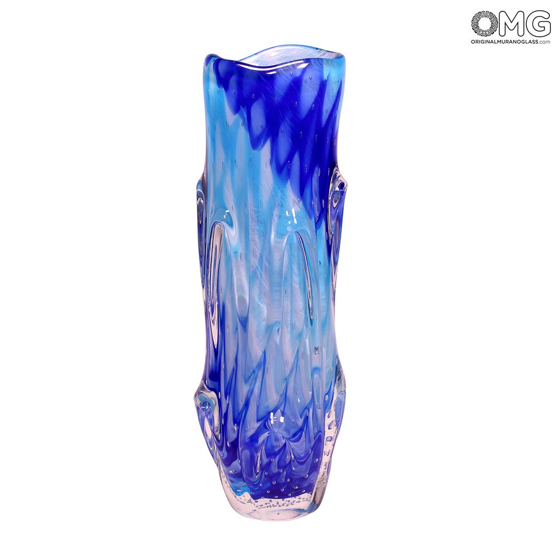 4535 ORIGINALMURANOGLASS Ваза Снежная Звезда - соммерсо - муранское стекло OMG 14 см  - Вид №1