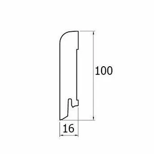 Плинтус Modern Decor Шпонированный Прямой 100х16 Ясень 2400х100 мм.
