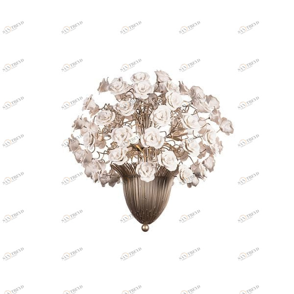 Люстра FLORA (большая) серебро, золото, белая AM014 UNICO ДИЗАЙНЕРСКИЕ 255283 Серебро;золото;белый 