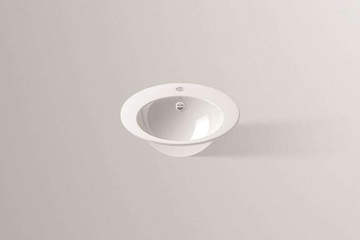 2004000400 Встраиваемая раковина, eb.k450h, белая, для простого ухода Alape серия K 