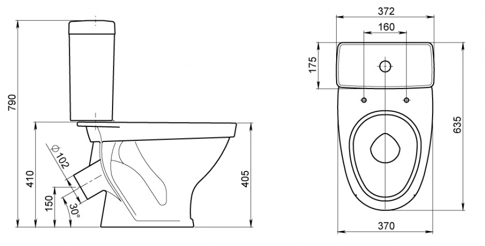 13808 Компакт унитаз с бачком Белый Лобненский Стройфарфор  Россия  - Вид №1