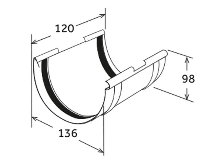Простое соединение желоба 145 First Corporation First Plast ARCH-00121113 - Вид №2
