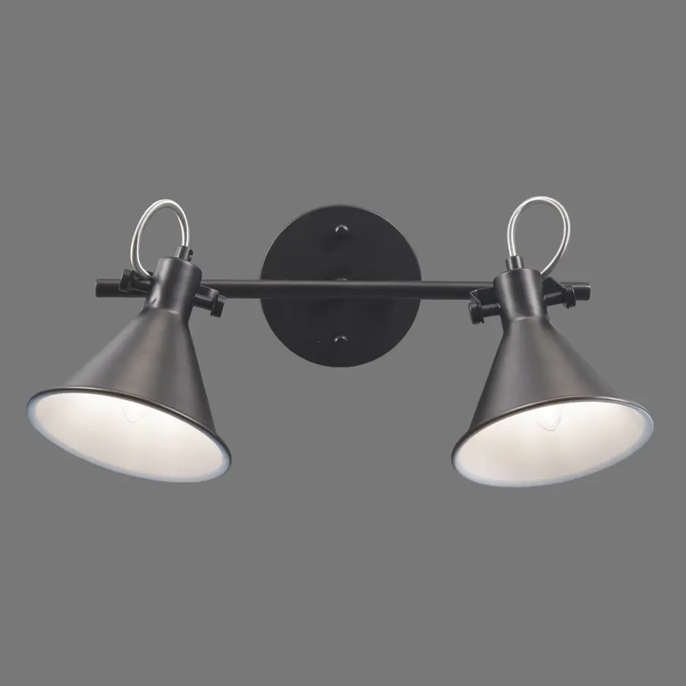 Спот поворотный Gaston 2 лампы 6 м² цвет чёрный/белый 18714271 STLM-2200181 J-LIGHT  - Вид №1
