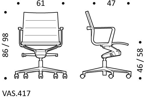 ICF Кожаное кресло для руководителя с 5 спицами и высокой спинкой Valea sun-id-1444001 - Вид №1