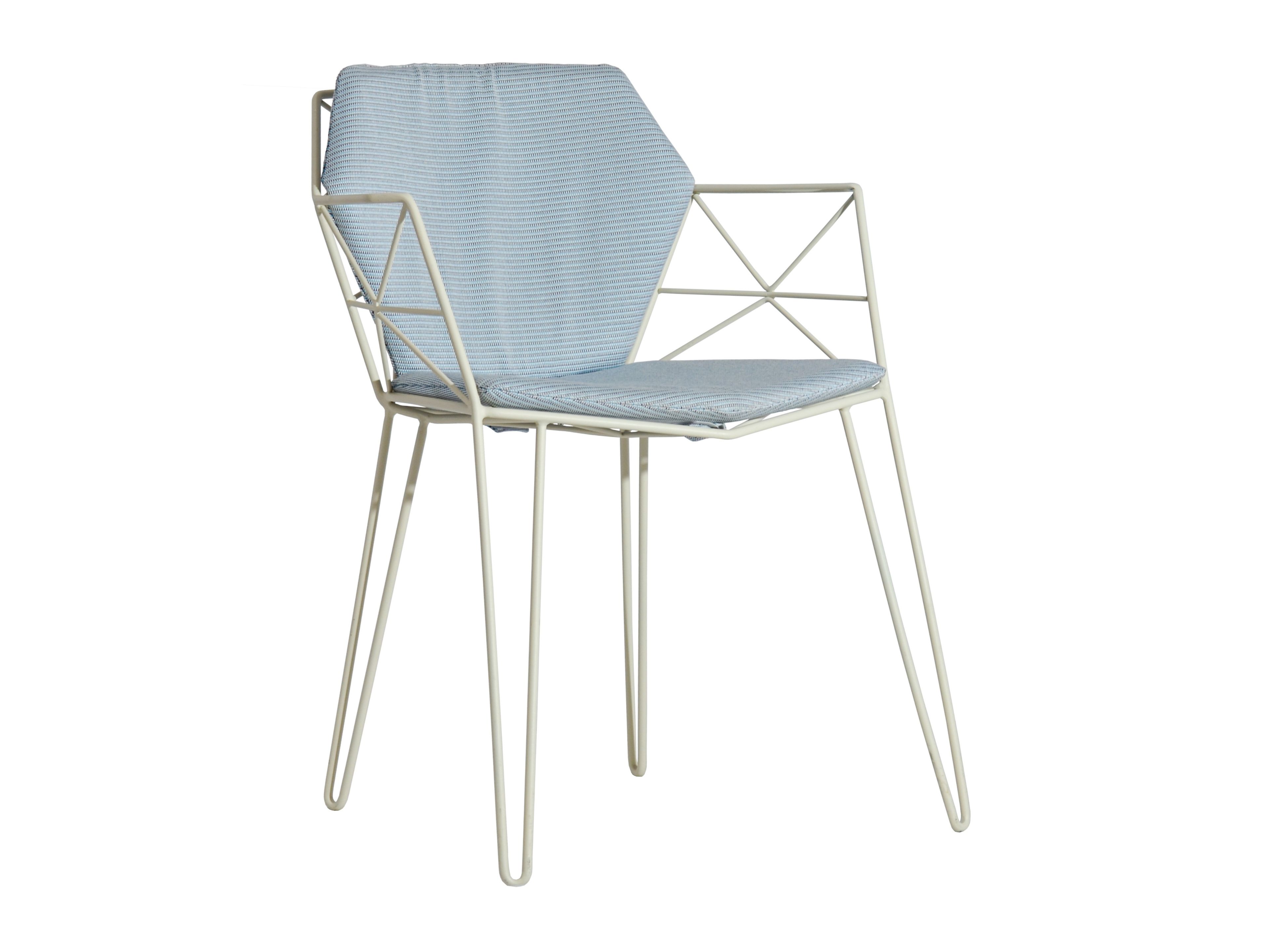 Стальной штабелируемый садовый стул с подлокотниками iSimar Mitjorn ARCH-00113711 - Вид №1