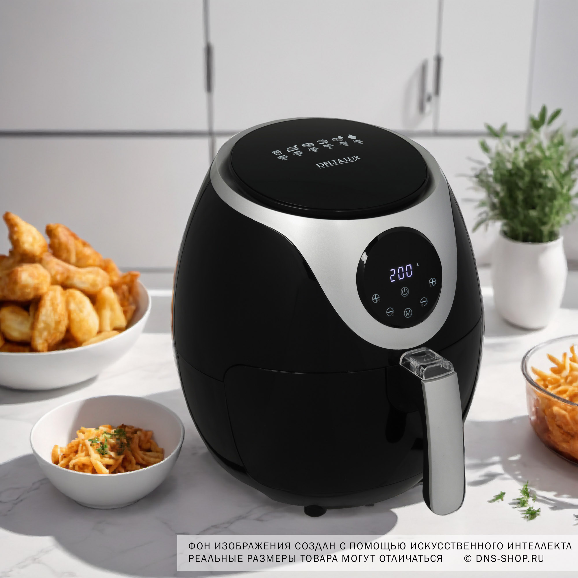 5354883 Аэрогриль DELTA LUX DE-6103 черный STDN-0067549 - Вид №10