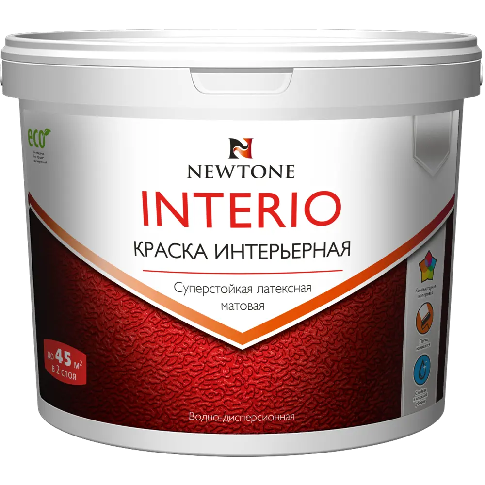 Краска водно-дисперсионная интерьерная Newtone Interio латексная база А 9 л 84439890 STLM-2039487  - Вид №1