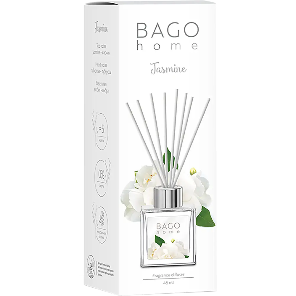 Аромадиффузор Bago home «Жасмин» — нежный цветочный акцент для интерьера 82520728 STLM-0029023 - Вид №3