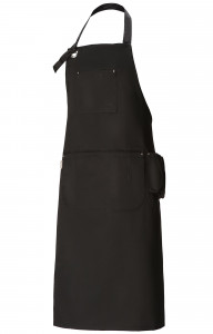 59985 Фартук  с нагрудником, цвет black RICON  Одежда для официантов  размер