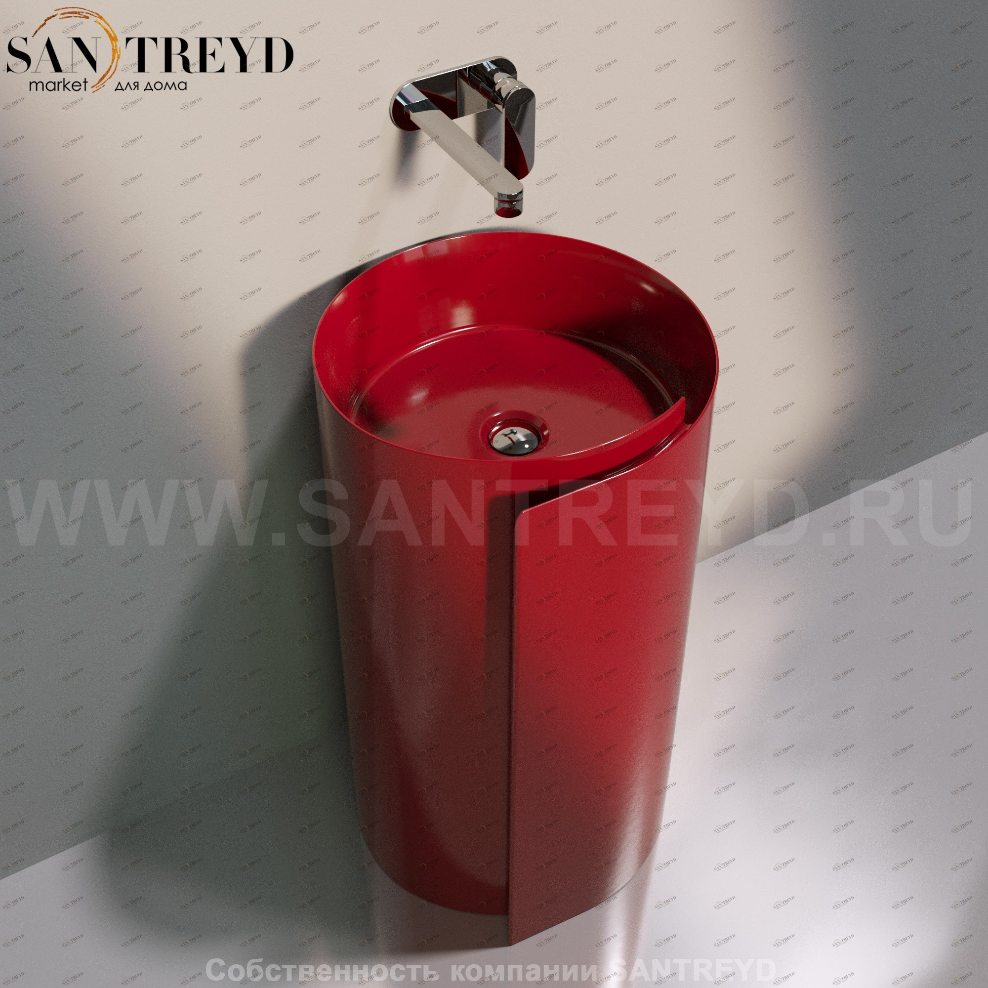 MR44P3011 Напольная раковина стоящая круглая Ceramica Flaminia Roll