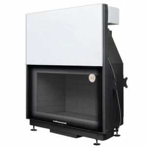 Каминная топка Экокамин Вега 1200B принт с черным шамотом