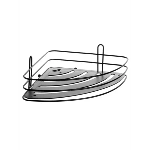 Полка для душа Delphinium Блэки угловая 1 ярус цвет черный матовый
