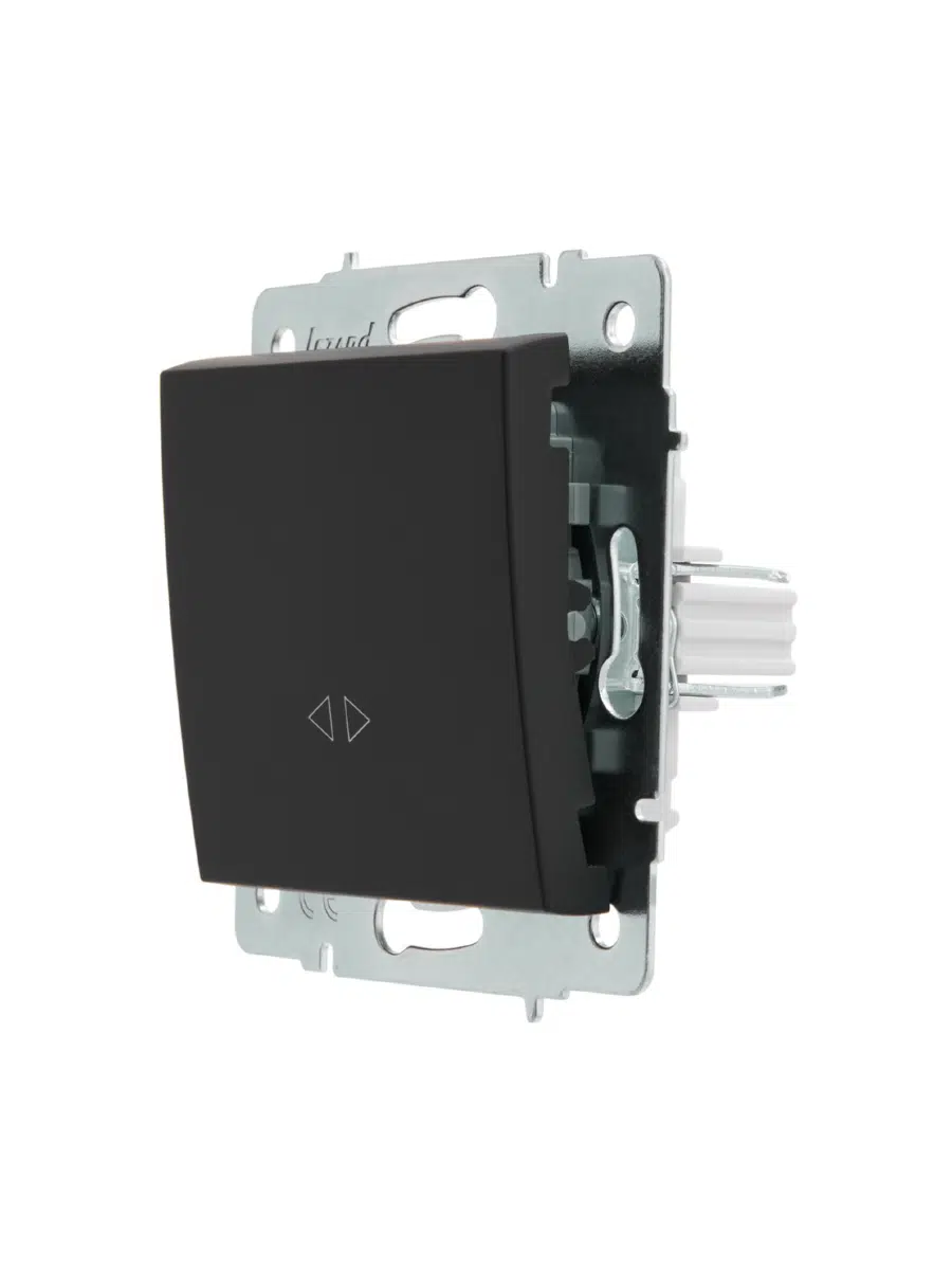 RAIN Выключатель промежуточный без рамки черный LEZARD 703-4288-107
