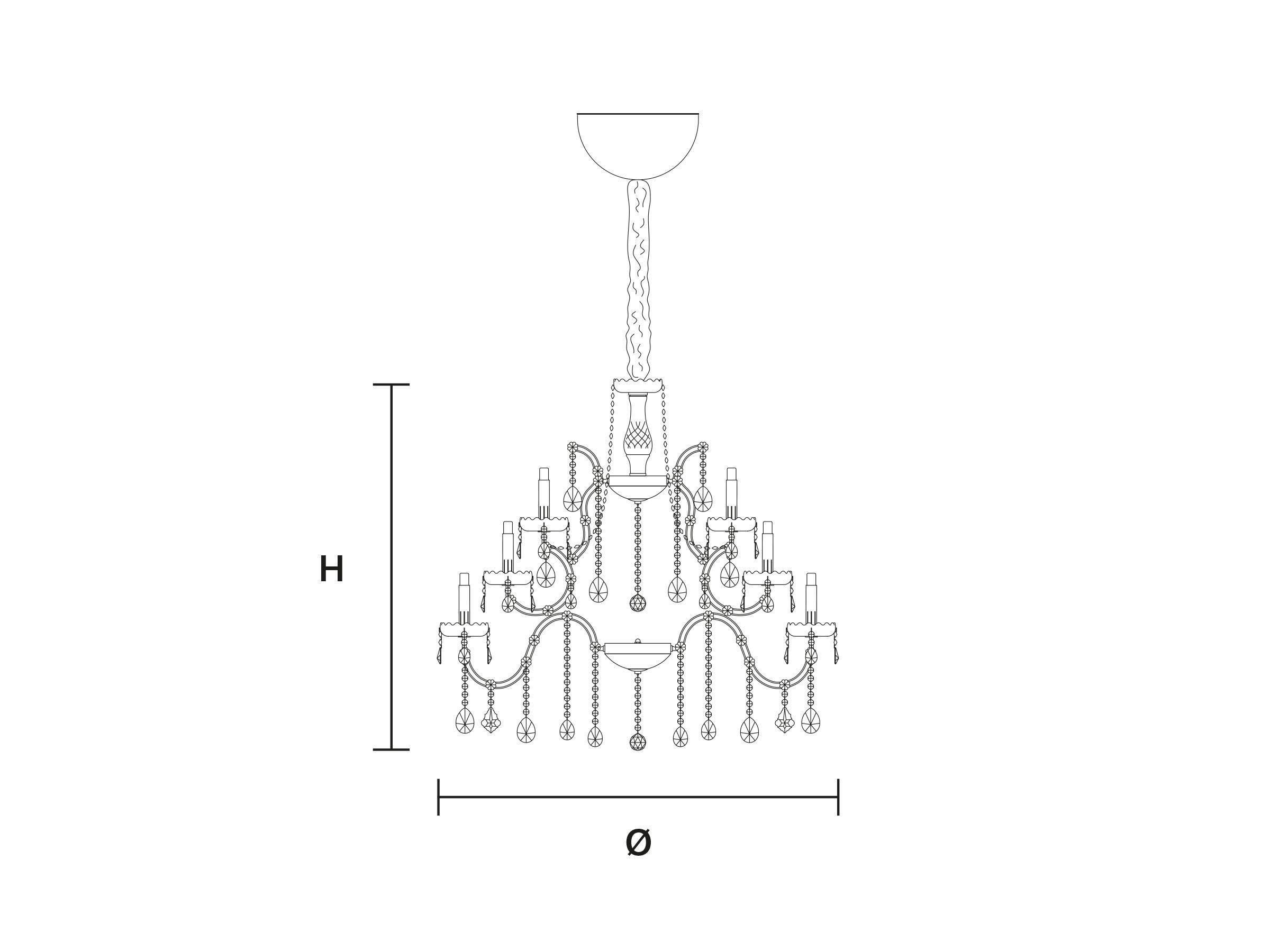 Подвесной светильник с кристаллами Masiero Aqaba ARCH-00082560 - Вид №2