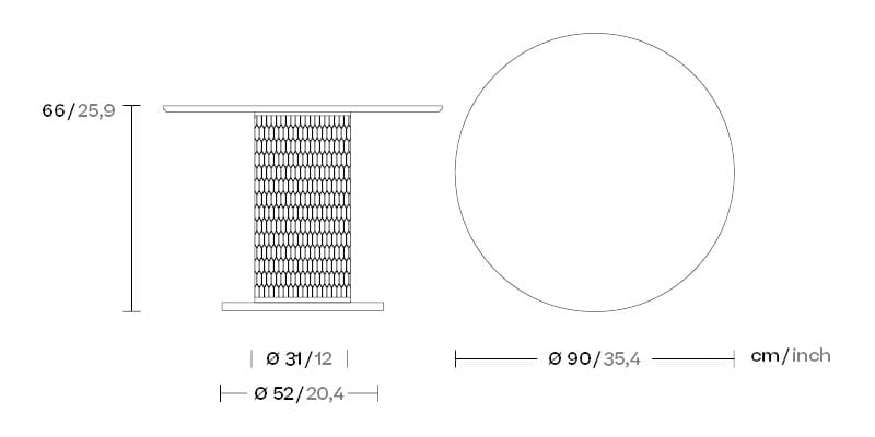 Садовый стол из тикового дерева Kettal сетка ARCH-00114943 - Вид №4
