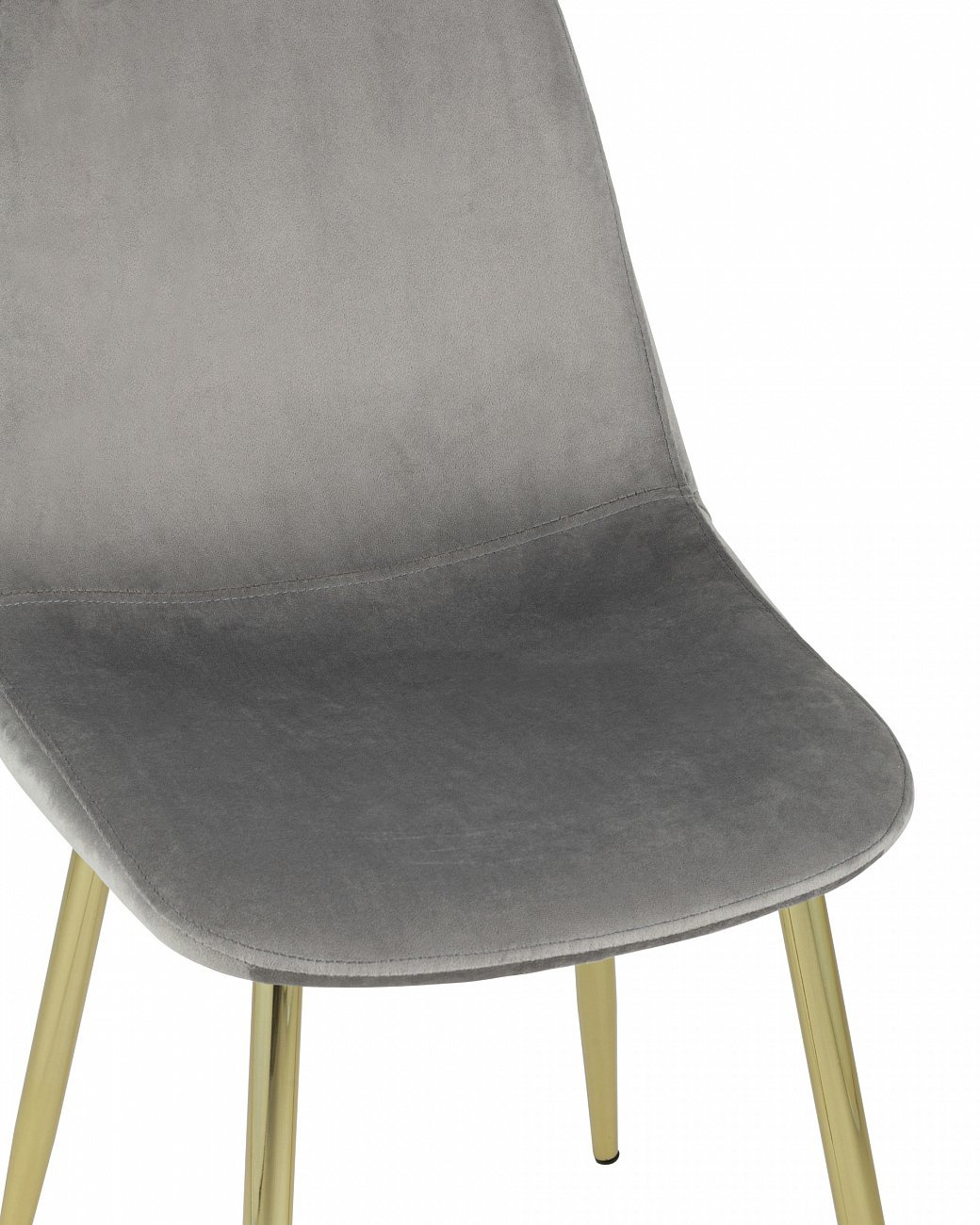 Стул со спинкой серый с золотыми ножками "Валенсия" STOOL GROUP ДИЗАЙНЕРСКИЕ, ИНТЕРЬЕРНЫЕ 00-3881782 Серый  - Вид №4