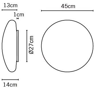 Fabbian Настенный светильник из стекла / потолочный светильник Lumi white sun-id-1514786 - Вид №6