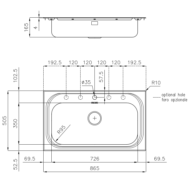 1180150 Мойка с одинарной мойкой S1000 1180150 Fosterspa  - Вид №1
