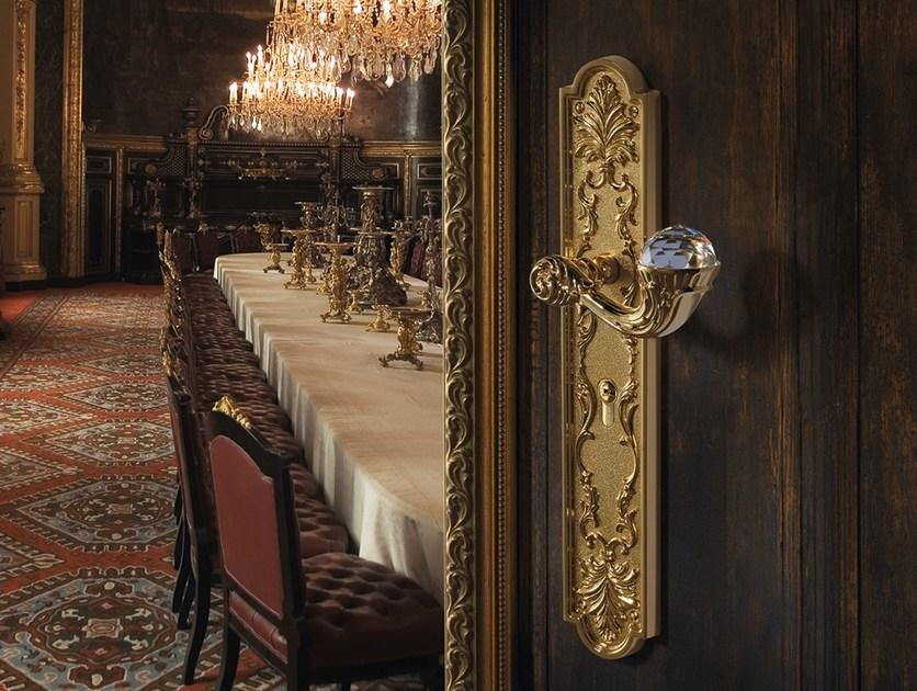 LINEA CALI' Латунная ручка в стиле Людовика xiv с кристаллами Swarovski® на пластине Brilliant crystal sun-id-1360944 - Вид №2