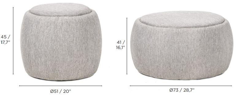 Royal Botania Пуф-контейнер для сада со съемной крышкой Tono sun-id-1351199 - Вид №4