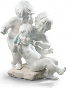 10669125 LLADRO Фигурка Lladro "Любопытные дети" 38x42см Фарфор