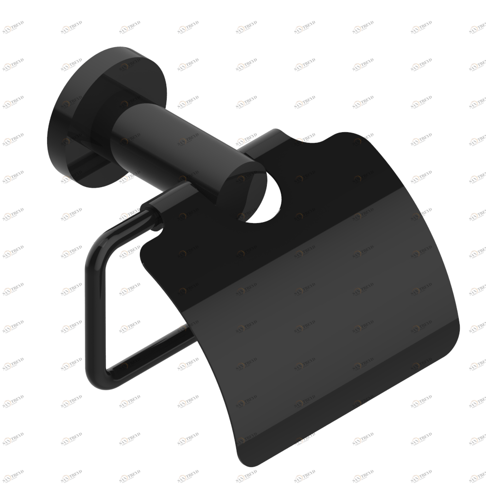 A33-538AC Бумагодержатель с крышкой настенный Thg-paris Bambou с чёрным хрусталём Покрытие PVD бронза A33-538AC CAT.F