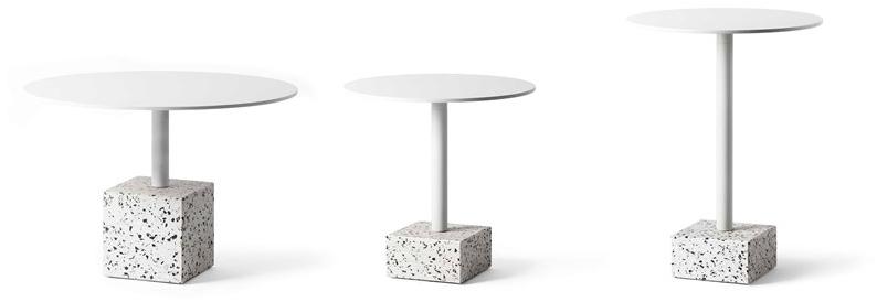 Bentu Design Журнальный столик из венецианского терраццо со стальной столешницей Ding C240533-c240442  - Вид №1