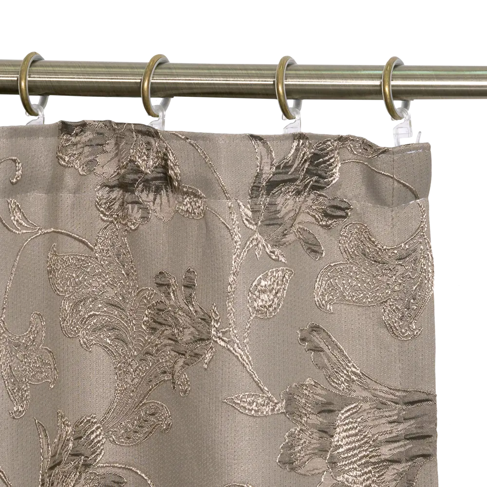 Штора на ленте «Калипсо» 160х260 см жаккард цвет коричневый ТОРГОВЫЙ ДОМ ТЕКСТИЛЬ STLM-2119569 - Вид №3