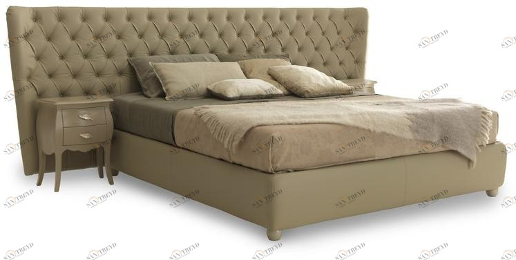 Bolzan Letti Двуспальная кровать с тафтинговым изголовьем Selene sun-id-1396711