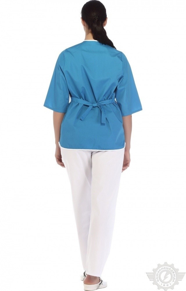 66187 Куртка "Сервис" темно-голубая  Медицинская одежда  размер 62/158-164 Спецодежда  - Вид №7