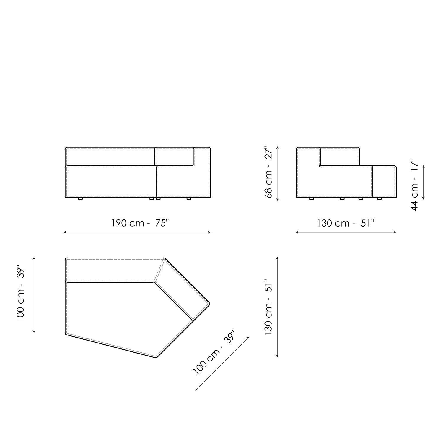 Модульный тканевый диван BONALDO арахис ARCH-00098902 - Вид №25