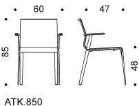 ICF Кожаное кресло с подлокотниками Stick chair sun-id-1471871 - Вид №5