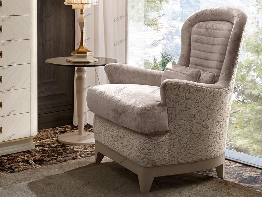 A.R. Arredamenti Кресло из ткани с подлокотниками Oliver Ol37