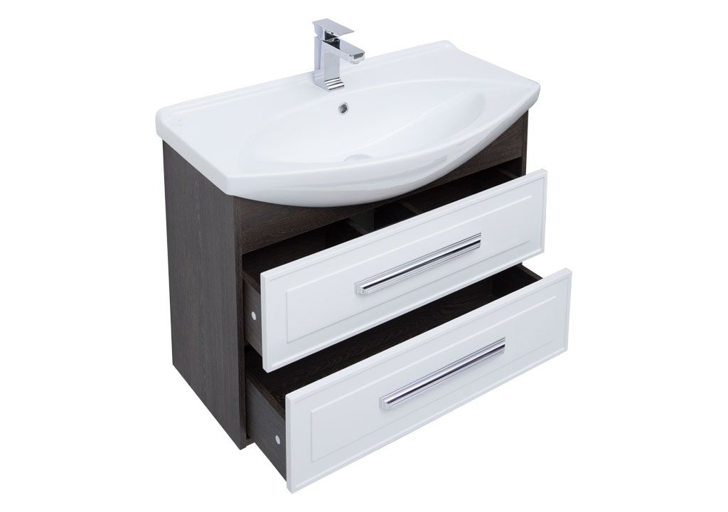 Тумба с раковиной Aquanet Остин 85 дуб кантербери/белый 0020090800175448 - Вид №3