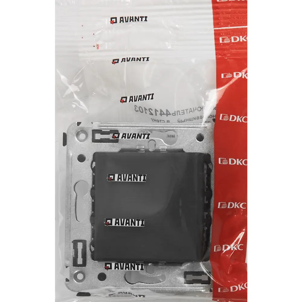 Выключатель встраиваемый DKC Avanti 1 клавиша цвет черный матовый STLM-2031056 - Вид №4