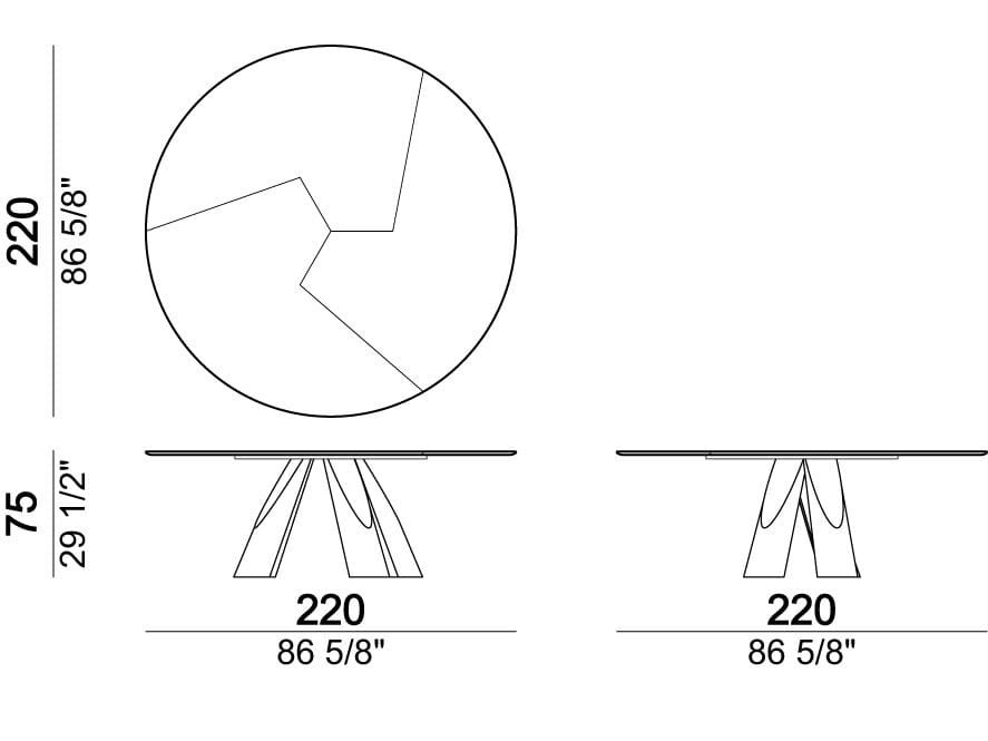 Круглый мраморный стол для гостиной Arketipo PRINCE ARCH-00009031 - Вид №3